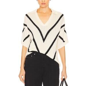 Central Park West 'Brett' White Polo Size S